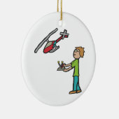 RCモデルのヘリコプタ飛んでいる セラミックオーナメント (右)