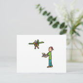 RC型飛行機飛んでいる ポストカード (スタンド正面)