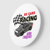 RC時計ギフト – 制御RC車の時計 ラージ壁時計 (傾斜)