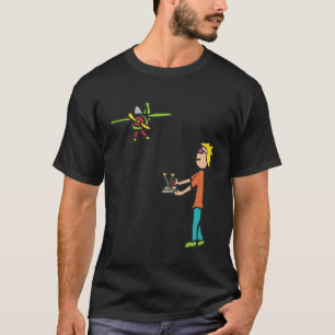 RC模型飛行機飛んでいる Tシャツ