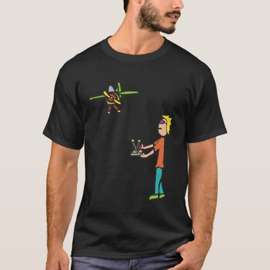 RC模型飛行機飛んでいる Tシャツ (正面)