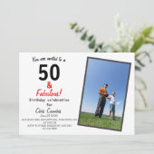 RC航空機フィフティと素晴らしい50番目の誕生日 招待状 (スタンド正面)