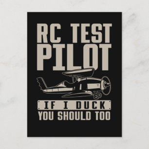 RC航空機ユーモアパイロットモデル飛行機 ポストカード