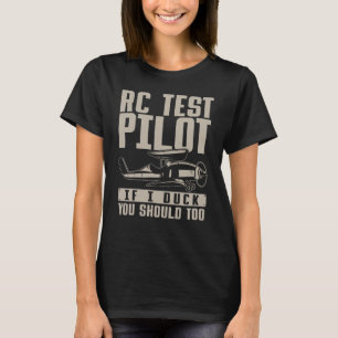 RC航空機ユーモアパイロットモデル飛行機 Tシャツ
