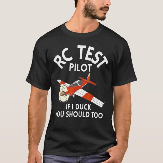 RC試験飛行機模型飛行機航空機 Tシャツ (正面)