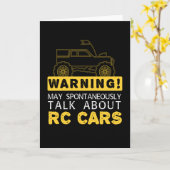 RC車のモデルについて話す カード (黄色い花)