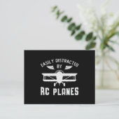 RC飛行機が容易にRC飛行機に気を取られるRC航空機 ポストカード (スタンド正面)