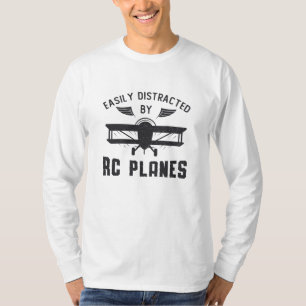 RC飛行機で容易に気を散らすRC飛行機 Tシャツ