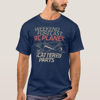 RC飛行機ギフト週末予測RCパイロットモデル Tシャツ