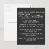 RC飛行機パイロット航空趣味航空愛好家 ポストカード (正面/裏面)