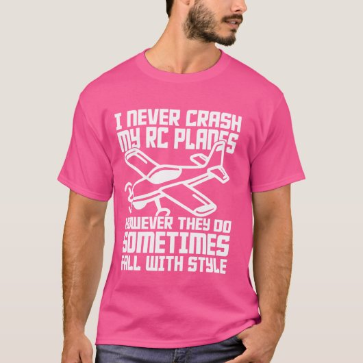 RC飛行機パイロット航空遠隔制御モデル航空機 Tシャツ (正面)