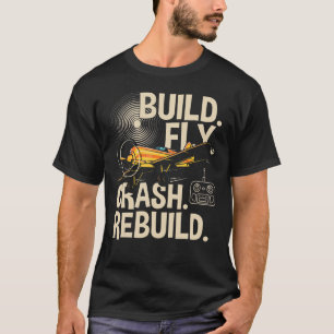 Rc飛行機ビルド飛行機再組立て Tシャツ