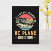 RC飛行機依存機航空機RC飛行機 カード (黄色い花)