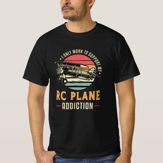 RC飛行機依存機航空機RC飛行機 Tシャツ (正面)
