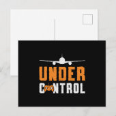 RC飛行機制御下パイロットRC飛行機 ポストカード (正面/裏面)