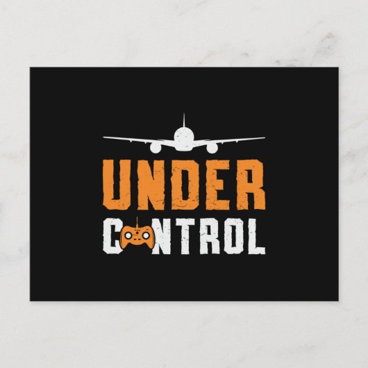 RC飛行機制御下パイロットRC飛行機 ポストカード (正面)