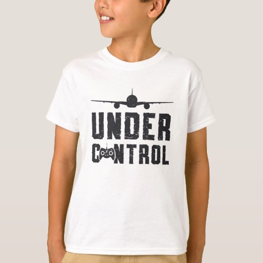 RC飛行機管制下パイロット航空機用RC飛行機 Tシャツ (正面)