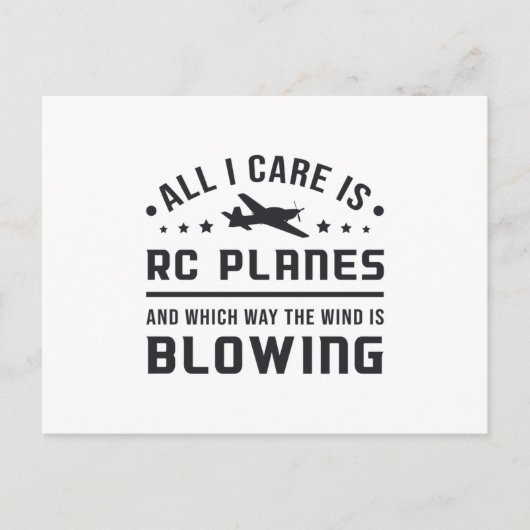 RC飛行機航空機パイロットすべて気にIはRC飛行機 ポストカード (正面)