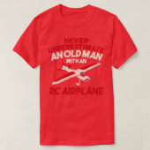 RC飛行機遠隔無線制御制御ギフト Tシャツ (デザイン正面)