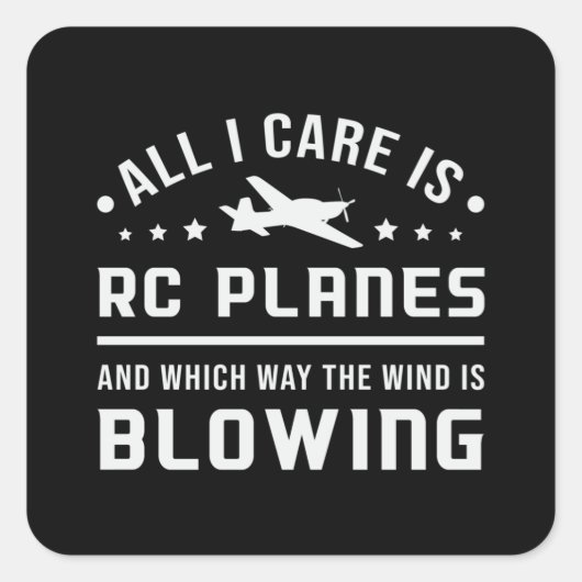 RC飛行機飛行機パイロットすべて気にIはRC飛行機 スクエアシール (正面)