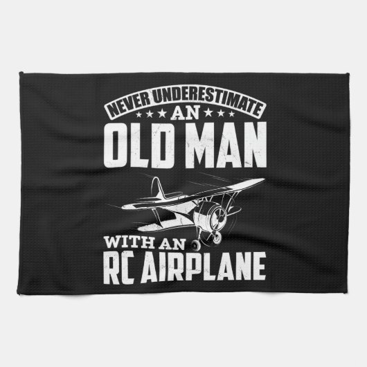RC Aircraft Dad Funny Men RC Pilot Father キッチンタオル (横)
