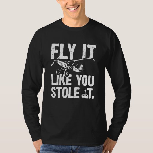Rc Airlinesラジオコントロールを盗んだように飛行 Tシャツ (正面)
