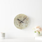 Rc C 2487世界地図，セバスチャンによって設計 ラウンド壁時計 (ホーム)