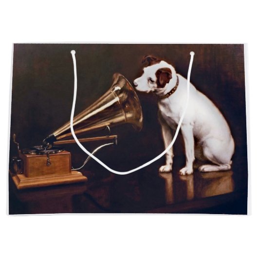 RCAビクタードッグ抱き枕 ラージペーパーバッグ (正面)