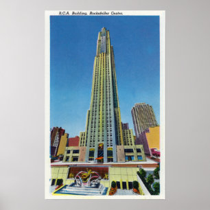 RCA Bldgのロックフェラーの中心の外観 ポスター