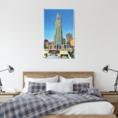 RCA Bldg,ロックフェラーセンターの外観 キャンバスプリント (インサイチュ (寝室))