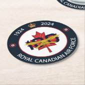 RCAF 100コースター ラウンドペーパーコースター (アングル)