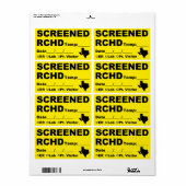 RCHDスクリーンラベル ラベル (フルシート)