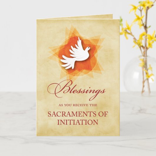 RCIAの確認とCCのお祝い カード (黄色い花)