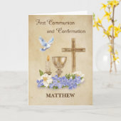 RCIAの祝賀会と確認 カード (黄色い花)