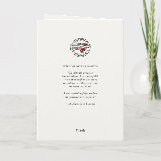 RCIAカトリック信仰の教会の確認に入る カード (裏面)