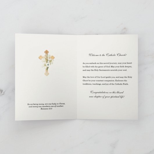 RCIAカトリック信仰の教会の確認に入る カード (内部)