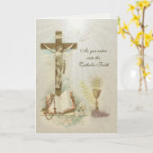 RCIAカトリック信仰の教会の確認に入る カード (黄色い花)