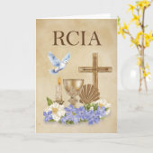 RCIAカトリック信仰サクラメントで祝福 カード (黄色い花)