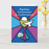 RCIAバプテスマ聖体拝領と確認おめでとう カード (黄色い花)