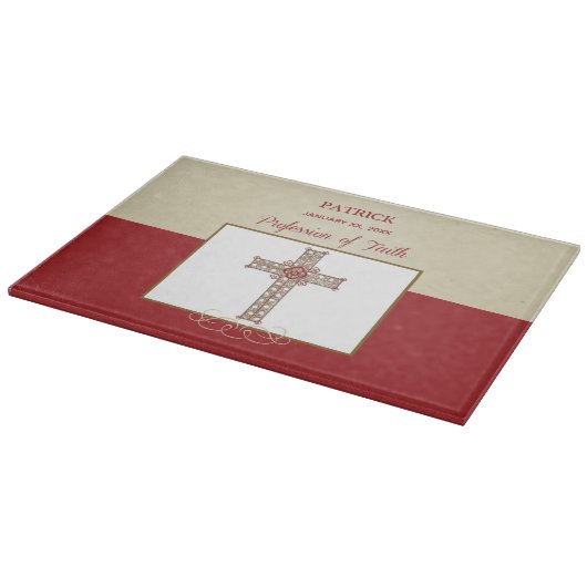 RCIA恵みの信仰告白のパーソナライズ カッティングボード (角)