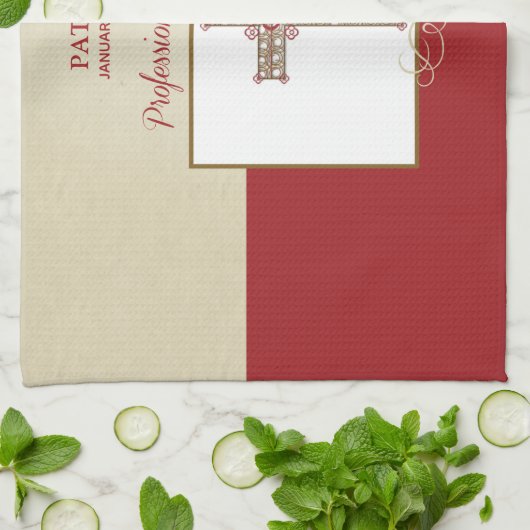 RCIA恵みの信仰告白のパーソナライズ キッチンタオル (折り畳み)