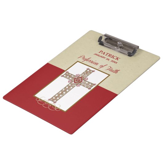 RCIA恵みの信仰告白のパーソナライズ クリップボード (アングル)