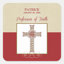 RCIA恵みの信仰告白のパーソナライズ スクエアシール