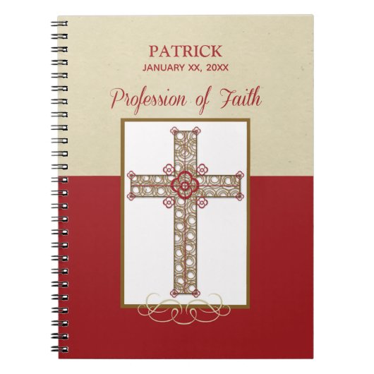 RCIA恵みの信仰告白のパーソナライズ ノートブック (正面)