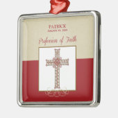 RCIA恵みの信仰告白のパーソナライズ メタルオーナメント (左)