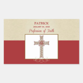 RCIA恵みの信仰告白のパーソナライズ 長方形シール