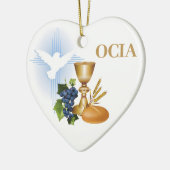 RCIA Congratulations Catholic Sacrament Symbols セラミックオーナメント (左)