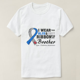 RDカスタム糖尿病認識度シャツ、I衣服ブルー  Tシャツ