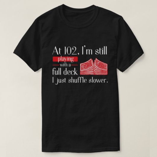 RDカスタム誕生日シおもしろいャツ、102番目の誕生日GIF Tシャツ (デザイン正面)