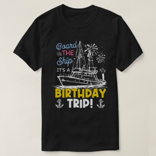 RDクルーズトリップバケーションギフト誕生日クルーズ Tシャツ (デザイン正面)